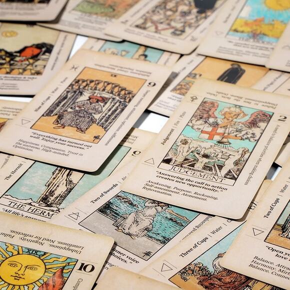 Learn Tarot Keyword Antiqued Classic Tarot Deck Learn 78 Cards Easily - Picture 6 of 7